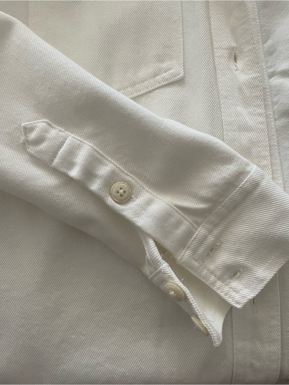 Zara Cream Button-Front Shirt Jacket - Picture 5 of 5